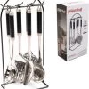 Kookgerei Set Met Houder 7-delig - Keukengerei Set Zwart Met Zilver- Keukengerei - Met Houder Vaatwasser Bestendig -Keukenbarbecue 1023x1200 1