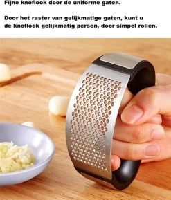 Mister Mill Knoflookpers RVS Incl. Peller En Borstel - Lookpers - Knoflook Pers - Gemberpers - Knoflooksnijder - Knoflookpeller - Garlic Press -Keukenbarbecue 1025x1200 3