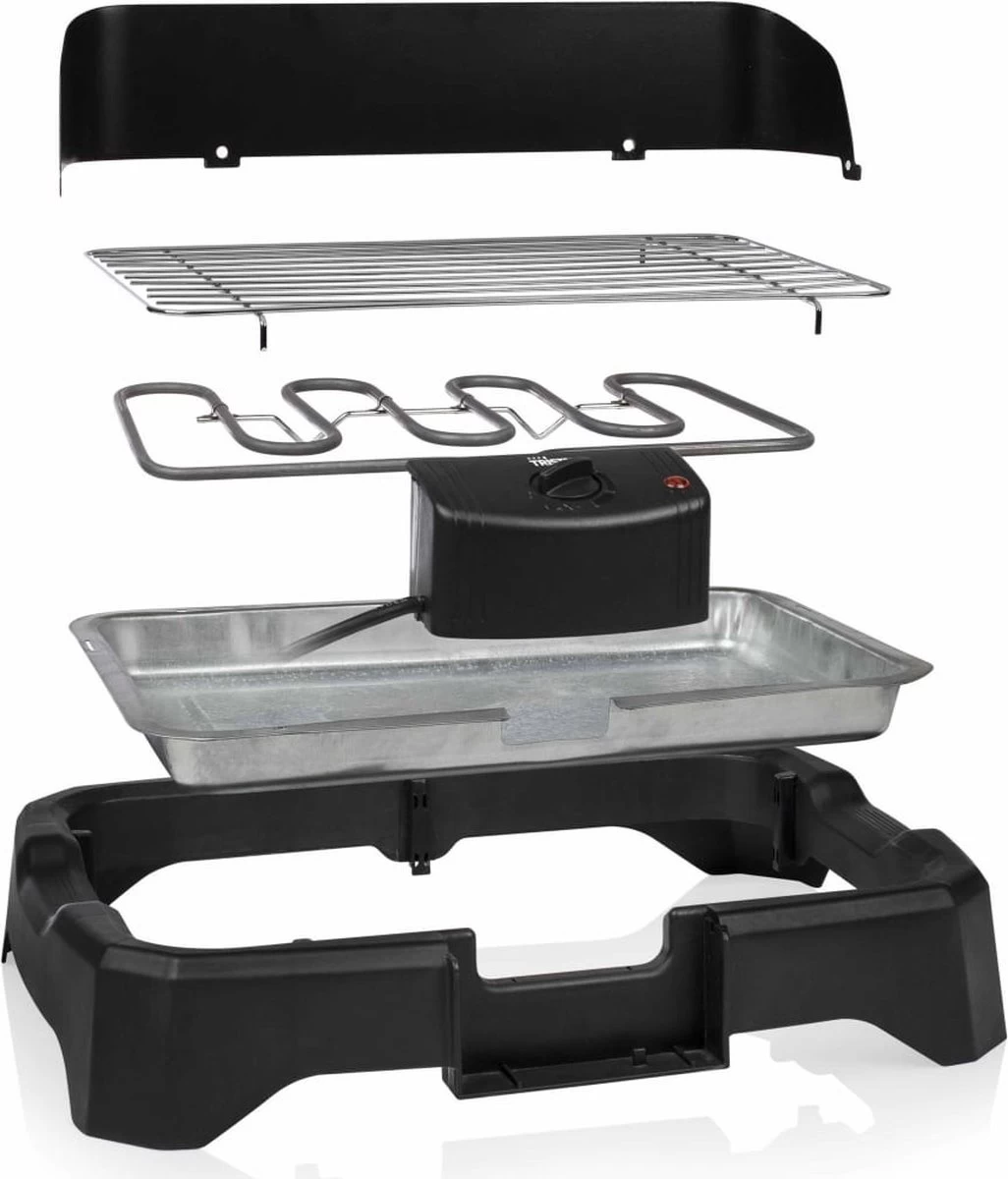 Tristar BQ-2824 Elektrische Barbecue - Tafel BBQ 34,5 X 23 Cm - Regelbare Thermostaat - 2000 Watt - Zwart 8 Tristar BQ-2824 Elektrische Barbecue - Tafel BBQ 34,5 X 23 Cm - Regelbare Thermostaat - 2000 Watt - Zwart - Afbeelding 6