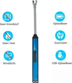 Elektrische Aansteker – USB Oplaadbaar - Blauw – Fornuis – BBQ – Openhaard – Lange Flexibele Aansteker 11 Elektrische Aansteker – USB Oplaadbaar - Blauw – Fornuis – BBQ – Openhaard – Lange Flexibele Aansteker -Keukenbarbecue 1042x1200