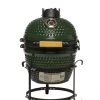 Patton Kamado Keramische Houtskoolbarbecue - 13" - Grilloppervlak Ø 28 Cm - Inclusief Heatdeflector - Groen -Keukenbarbecue 1051x1200