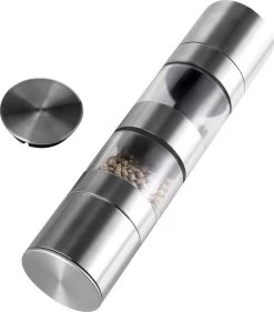 Merkloos Peper- En Zoutmolen- 2 In 1 - RVS - 22 X 5,2 Cm