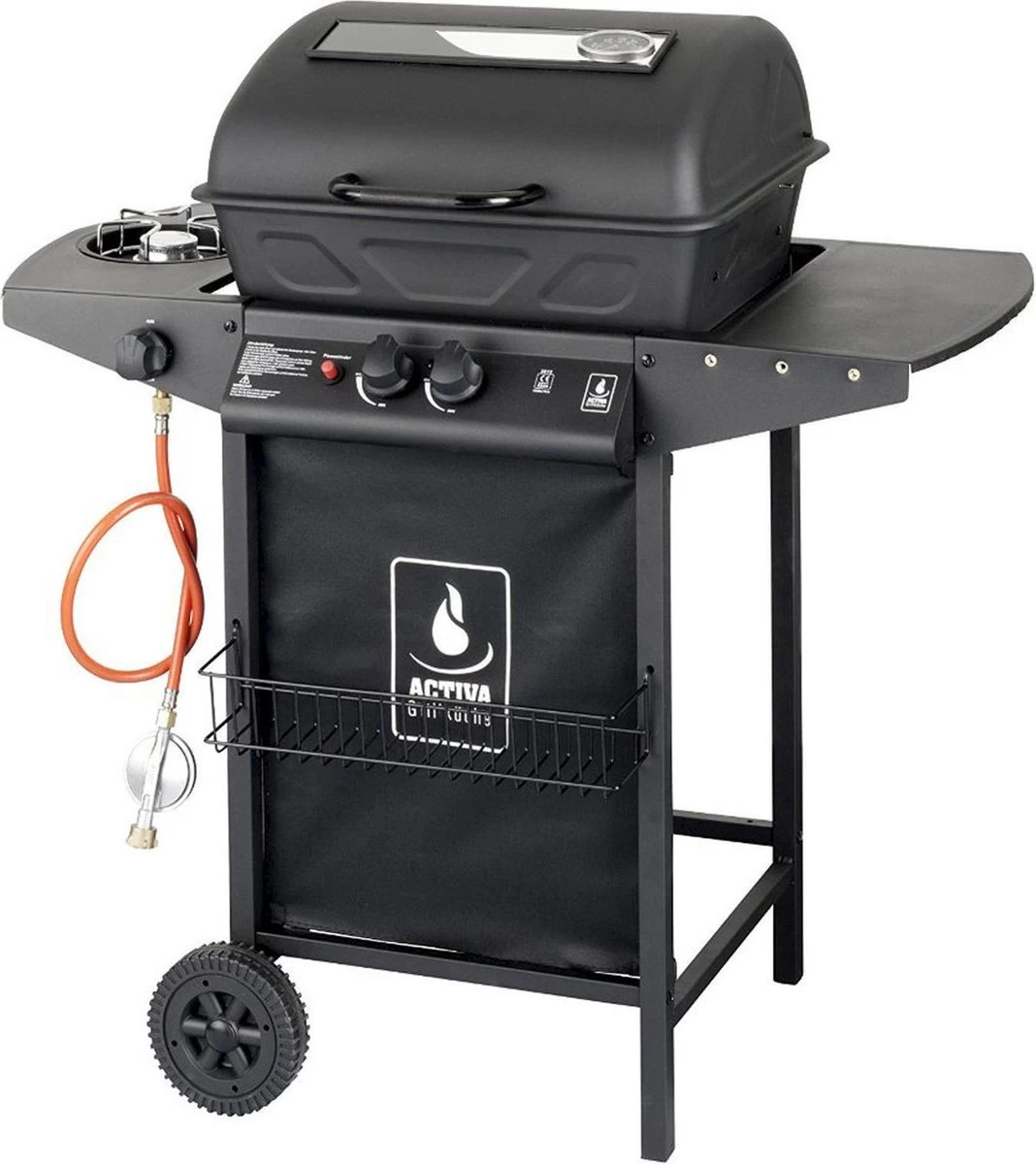 Halifax Gasbarbecue 5,5 KW - Buitenkeuken Met Lavasteen Grillplaat En Gaspit - 100x98 Cm 3 Halifax Gasbarbecue 5,5 KW - Buitenkeuken Met Lavasteen Grillplaat En Gaspit - 100x98 Cm