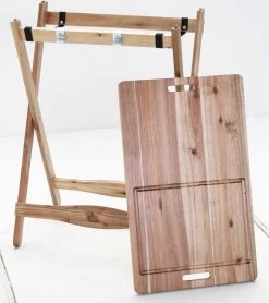 SenS-Line Inklapbare BBQ Bijzettafel - Acacia -Keukenbarbecue 1068x1200