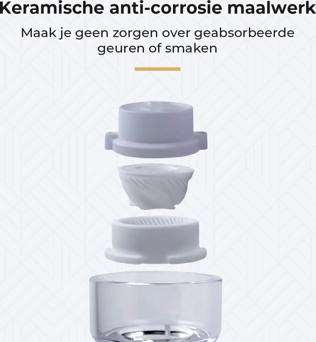 101Products Peper- & Zoutmolen Set - Acryl - Transparant - Verstelbare Maalgraad - Zeezout én Kruidenmixes 8 101Products Peper- & Zoutmolen Set - Acryl - Transparant - Verstelbare Maalgraad - Zeezout én Kruidenmixes - Afbeelding 6