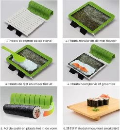 YUGN Sushi Set Sushi Kit Sushi Maker - 7 Delig Met Sushi Mat - Sushi Maken Met Heerlijke Sushi Recepten - Cadeau Tip 14 YUGN Sushi Set Sushi Kit Sushi Maker - 7 Delig Met Sushi Mat - Sushi Maken Met Heerlijke Sushi Recepten - Cadeau Tip -Keukenbarbecue 1108x1200 2