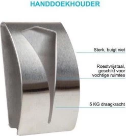 Merkloos 2 Stuks RVS Handdoekhouders - Handdoek Klem - Handdoek Haak -Keukenbarbecue 1109x1200 1