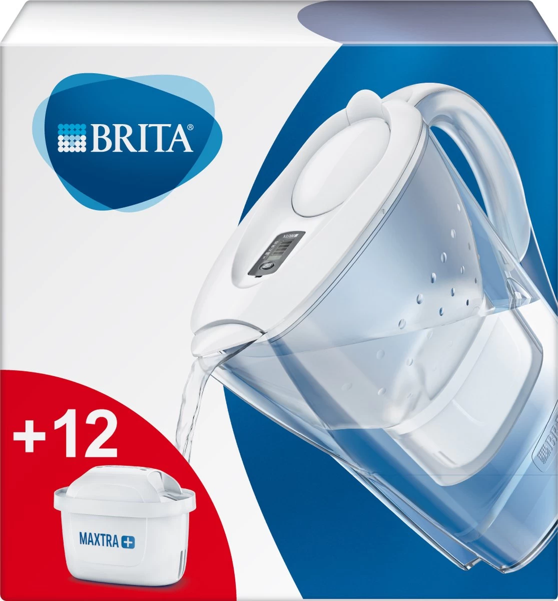 BRITA - Waterfilterkan Marella Cool - Wit - 2,4L + 12 MAXTRA+ Waterfilterpatronen 4 BRITA - Waterfilterkan Marella Cool - Wit - 2,4L + 12 MAXTRA+ Waterfilterpatronen - Afbeelding 2
