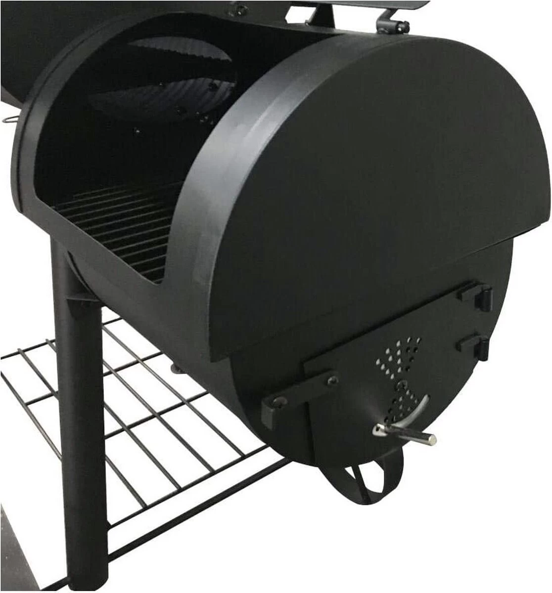 Fire Beam Houtskool Barbecue - Grilloppervlak (LxB) 35 X 66 Cm - Smoker - Zwart 7 Fire Beam Houtskool Barbecue - Grilloppervlak (LxB) 35 X 66 Cm - Smoker - Zwart - Afbeelding 5