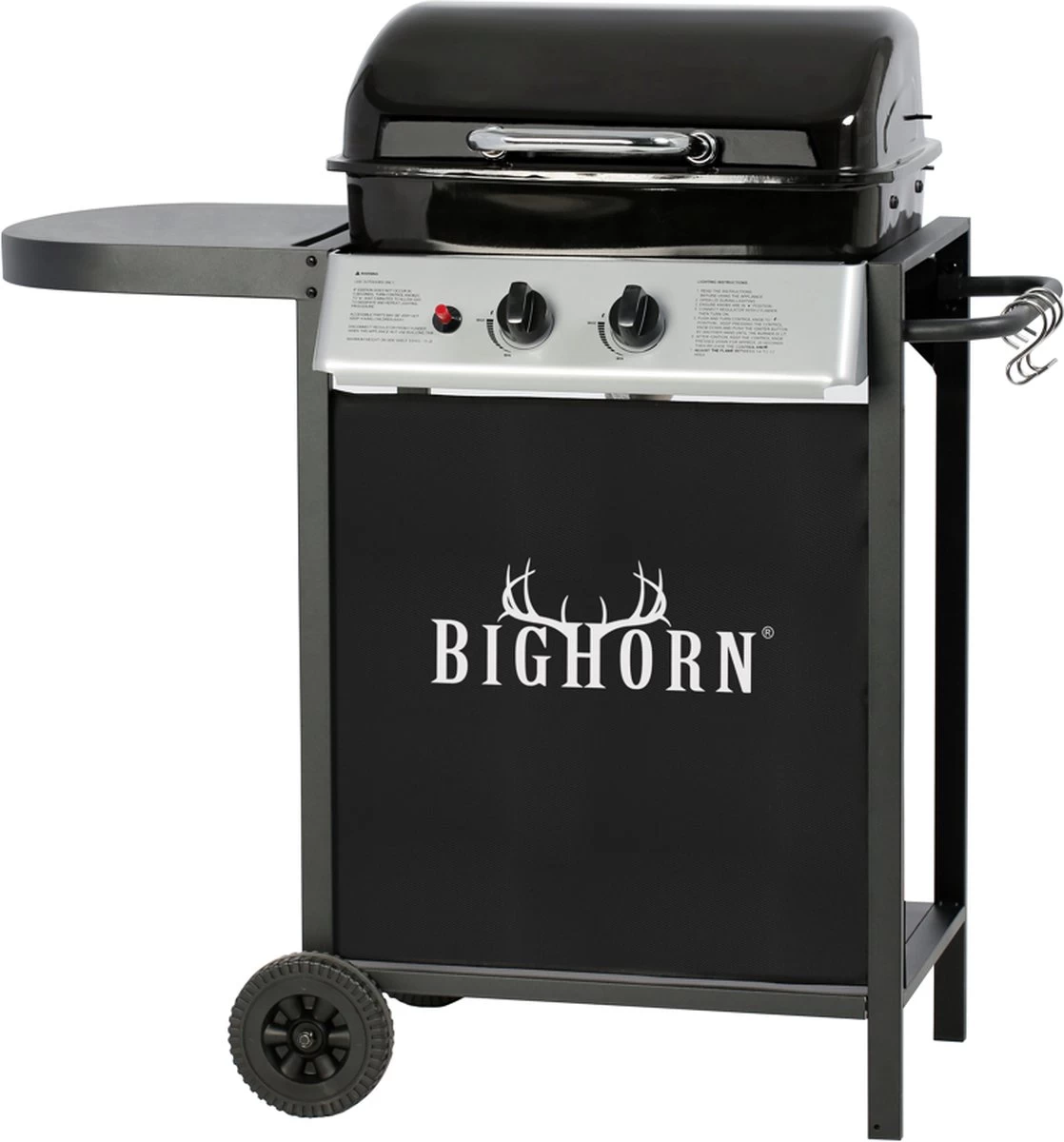 Bighorn Gasbarbecue En Grill – 2 Branders – Zwart 4 Bighorn Gasbarbecue En Grill – 2 Branders – Zwart - Afbeelding 2