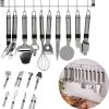 Cheqo® Ophangbare Keukengerei - RVS Keukengerei Met Houder - Keukenset Muurhouder - Ophangrek Met Haken - Met Blikopener - Kaasschaaf - Garde - Flessenopener - Dunschiller - Schilmes - Pizzaroller - Knoflookpers - 9 Delig -Keukenbarbecue 1129x1200 3