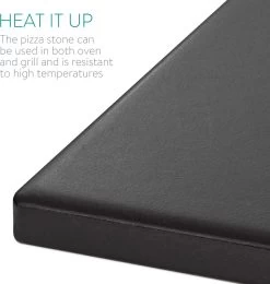 Navaris Pizzasteen XL Voor Oven En Barbecue - Rechthoekige Pizzaplaat 38 X 30 Cm - Inclusief Receptenboek - Keramisch Geglazuurd - Zwart -Keukenbarbecue 1142x1200 1