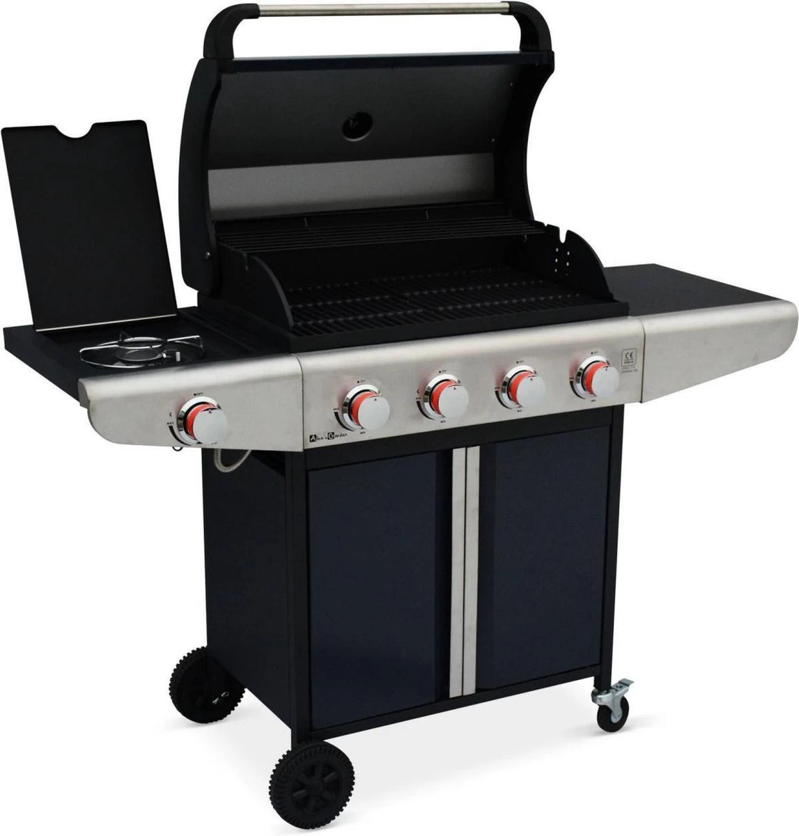 Alice's Garden Gas BBQ Bazin 4 - 5 Branders - Antraciet - Grilloppervlak 64,6x39,3cm 4 Alice's Garden Gas BBQ Bazin 4 - 5 Branders - Antraciet - Grilloppervlak 64,6x39,3cm - Afbeelding 2
