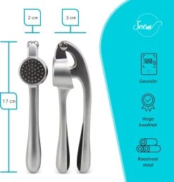 SOEM© Knoflookpers Met Ergonomische Handgreep Ook Geschikt Voor Gember - Horeca Kwaliteit - Mat -Keukenbarbecue 1148x1200 6
