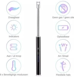 Merkloos BBQ Aansteker Oplaadbaar Met Usb Kabel - Elektrische Keuken Aansteker - Flexibele Aansteker - Zwart 14 Merkloos BBQ Aansteker Oplaadbaar Met Usb Kabel - Elektrische Keuken Aansteker - Flexibele Aansteker - Zwart -Keukenbarbecue 1155x1200