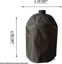 Merkloos Kamado BBQ Medium Beschermhoes Cover Tot 21" Inch - Zwart - O.a. Patton, Big Green Egg, Grill Guru, Black Bastard -Keukenbarbecue 1163x1200 1