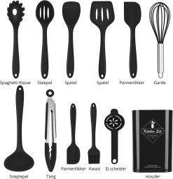 VAIVE Kookgerei Set Met Houder 12-delig - Keukengerei Set - Garde - Spatel Silicone -Keukenbarbecue 1164x1200 2