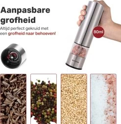 Vivid Green Elektrische Peper En Zoutmolen Set - Zoutstellen - Zoutmolen - Kruidenmolen - Zout En Pepermolen Set - Incl. Houder - RVS 14 Vivid Green Elektrische Peper En Zoutmolen Set - Zoutstellen - Zoutmolen - Kruidenmolen - Zout En Pepermolen Set - Incl. Houder - RVS -Keukenbarbecue 1165x1200 3