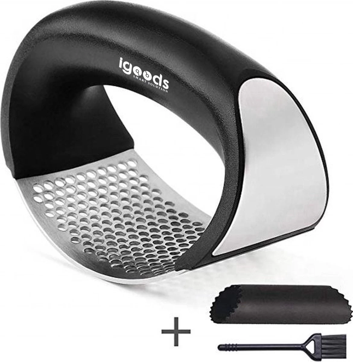 Igoods Knoflookpers/Gemberpers - Vaatwasser Bestendig - Met Borstel & Siliconen Peller 3 Igoods Knoflookpers/Gemberpers - Vaatwasser Bestendig - Met Borstel & Siliconen Peller