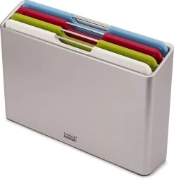 Joseph Joseph JosephJoseph - Folio - Snijplank - In Houder - Medium - Set Van 5 Stuks - Zilver -Keukenbarbecue 1172x1200