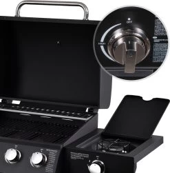 MaxxGarden Gas Barbecue - 3 Branders - Incl. Gratis BBQ Set -Keukenbarbecue 1181x1200