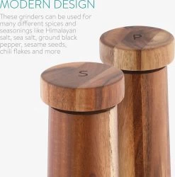 Navaris Zout En Pepermolen Set - Handmatige Molen Met Instelbaar Keramisch Maalwerk - Navulbaar En Duurzaam - Gemaakt Van Acaciahout 17 Navaris Zout En Pepermolen Set - Handmatige Molen Met Instelbaar Keramisch Maalwerk - Navulbaar En Duurzaam - Gemaakt Van Acaciahout -Keukenbarbecue 1184x1200 6