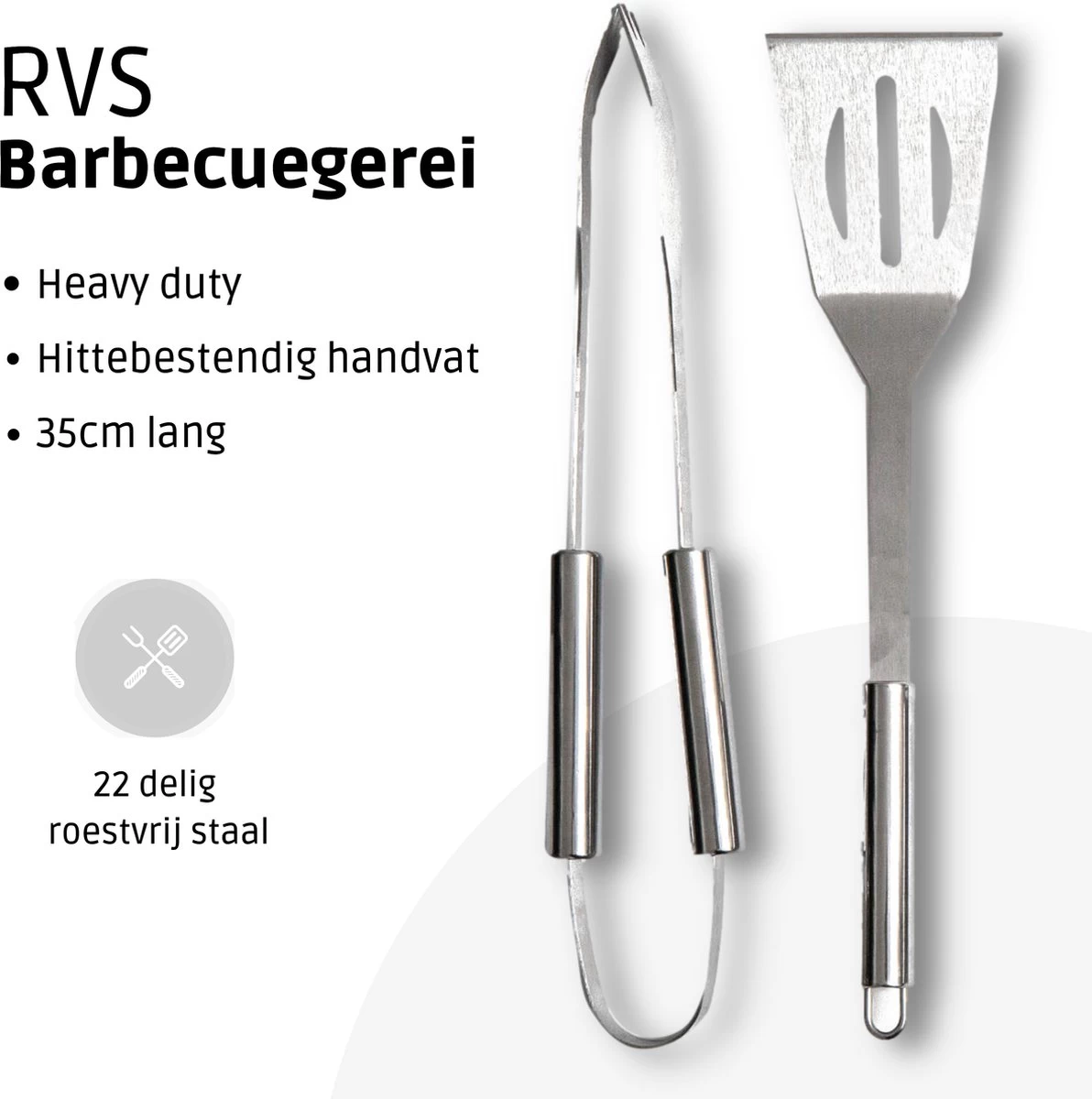 Bbq Accesoires – Bbq Gereedschap – Bbq Set – 22 Delig – RVS 12 Bbq Accesoires – Bbq Gereedschap – Bbq Set – 22 Delig – RVS - Afbeelding 10