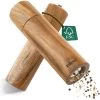 Dieux® - Peper En Zoutmolen Set - Cilinder Vorm - 22CM - Zout Peper Kruiden - 2 Stuks - Acacia Hout - Instelbare Maalgraad - Duurzaam - Luxe Kwaliteit - Hervulbaar - Pepermolen - Zoutmolen - BBQ Accesoires - Pasen -Keukenbarbecue 1195x1200 9
