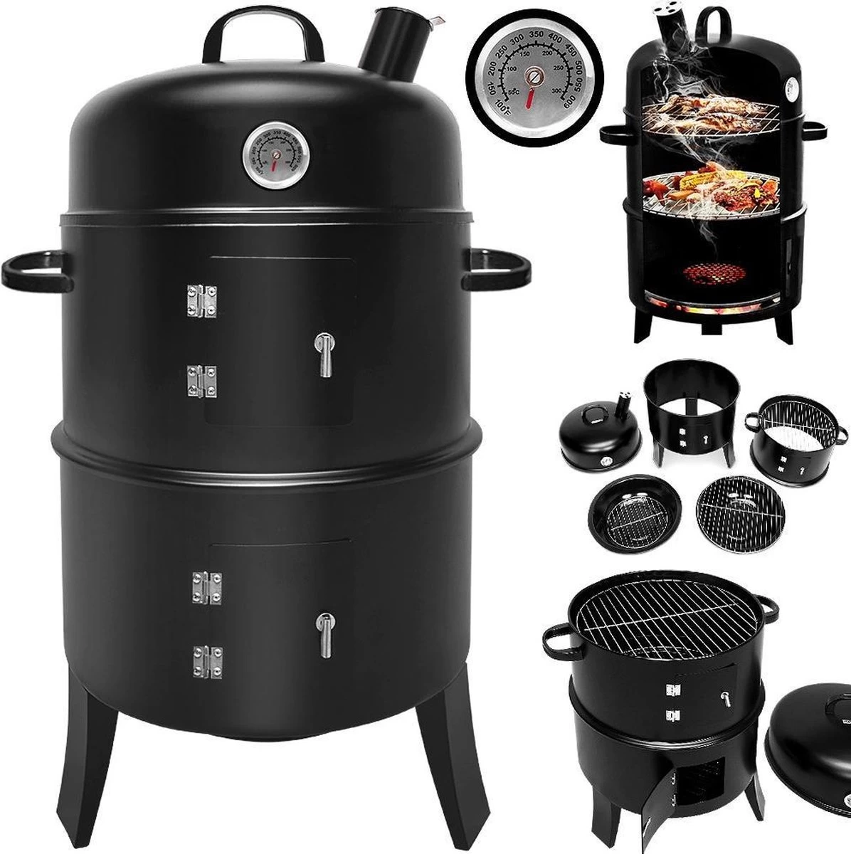 Merkloos Monzana Barbecue-ROKER-Grill-Oven 3 Merkloos Monzana Barbecue-ROKER-Grill-Oven