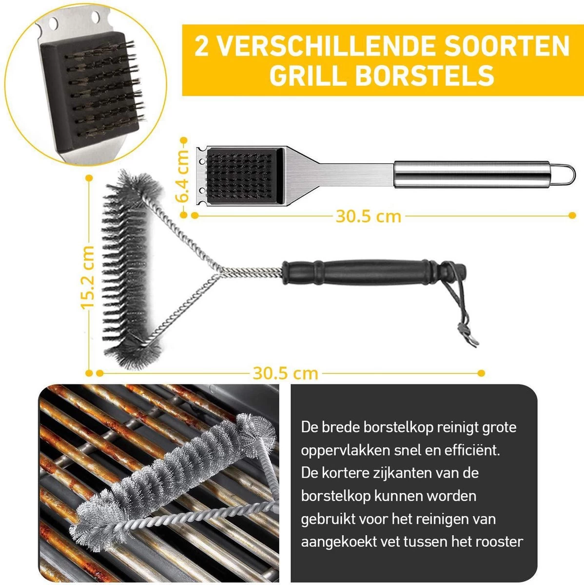 Saveur Royal® 35-delige Barbecue Gereedschapset In Roestvrij Staal - BBQ Grill Set Met Draagtas - Barbecuegerei-sets - Barbecue Accessoires Gereedschap - 35-delig 6 Saveur Royal® 35-delige Barbecue Gereedschapset In Roestvrij Staal - BBQ Grill Set Met Draagtas - Barbecuegerei-sets - Barbecue Accessoires Gereedschap - 35-delig - Afbeelding 4