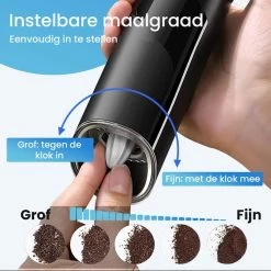 Goga Elektrische Pepermolen En Zoutmolen – Pepermolen – Zoutmolen – Verstelbaar – Zwart – Elektrisch – Kruidenmolen - Automatisch -Set Van 2 -Keukenbarbecue 1198x1200 9