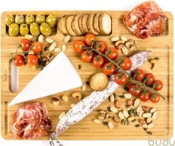 Budu Snijplank Bamboe XL - Snijplank Hout - Borrelplank - Broodplank - Tapasplank - Serveerplank - Houten Snijplanken - Snijplank Cadeau - 30 X 40cm -Keukenbarbecue 1200x1001 5