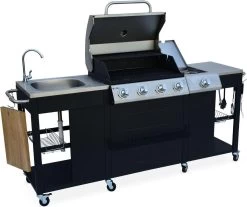 Alice's Garden Gas BBQ D'Artagnan - Zwart - 5 Branders - Buitenkeuken -Keukenbarbecue 1200x1005 2