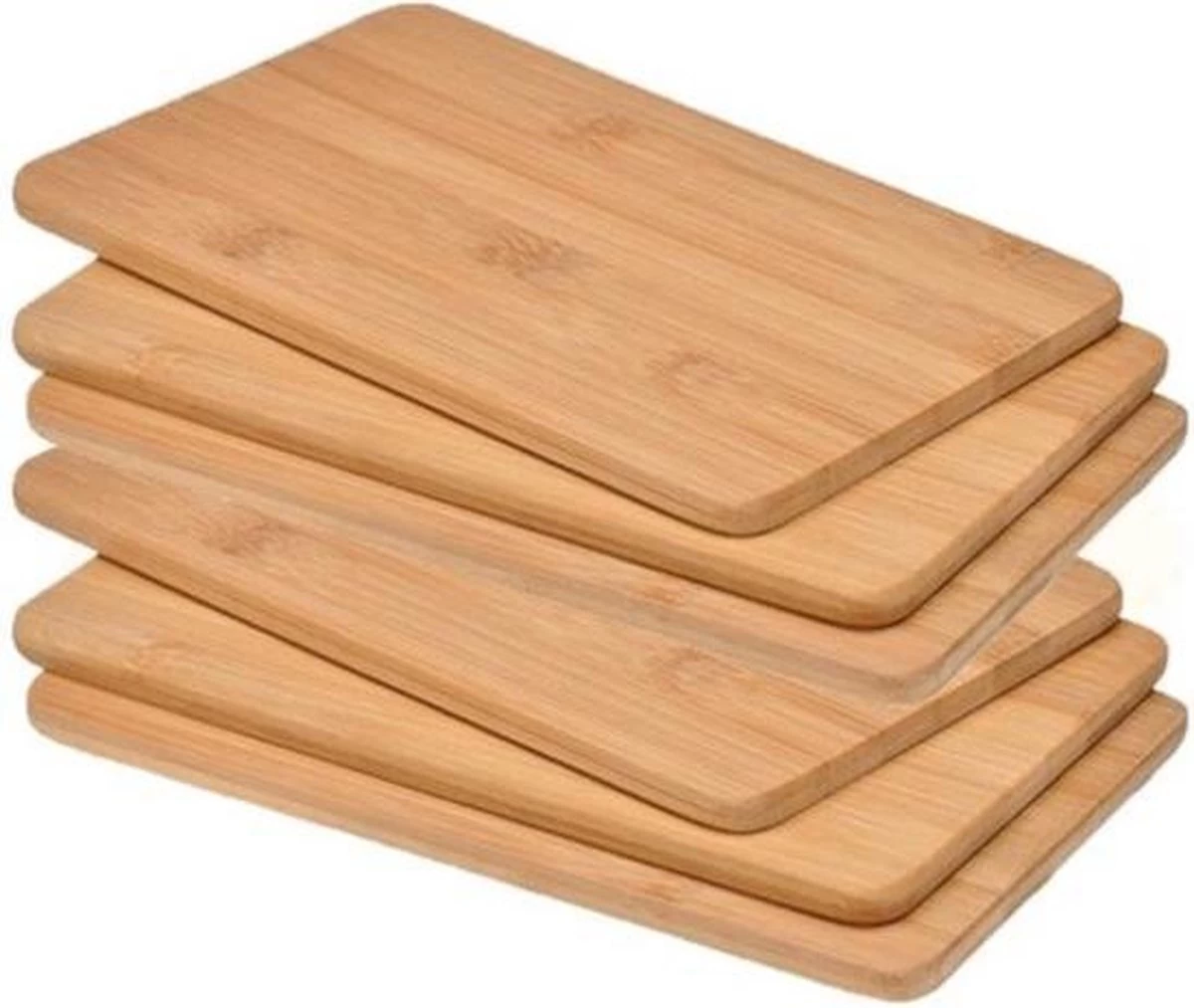 Merkloos Set Van 6x Houten Bamboe Serveer Planken / Snijplanken / Broodplanken 22 X 14 Cm - Snijplanken / Serveerplanken 3 Merkloos Set Van 6x Houten Bamboe Serveer Planken / Snijplanken / Broodplanken 22 X 14 Cm - Snijplanken / Serveerplanken