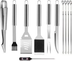BBQ Accesoires Set Met Thermometer, Handschoenen, Bbq Tang, Bbq Borstel Van Zedar -Keukenbarbecue 1200x1022 6
