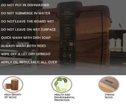 Walnoot Snijplanken - Hout - Grote Dikke Walnoten Snijplank (43 X 30 Cm) - Omkeerbare Grote Houten Snijplank - (met Hout Olie En Doek) -Keukenbarbecue 1200x1025 2