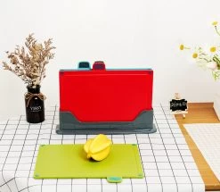 Snijplankenset Met Houder - 4 Stuks - Snijplanken - 35x19,5 Cm -Keukenbarbecue 1200x1046 2