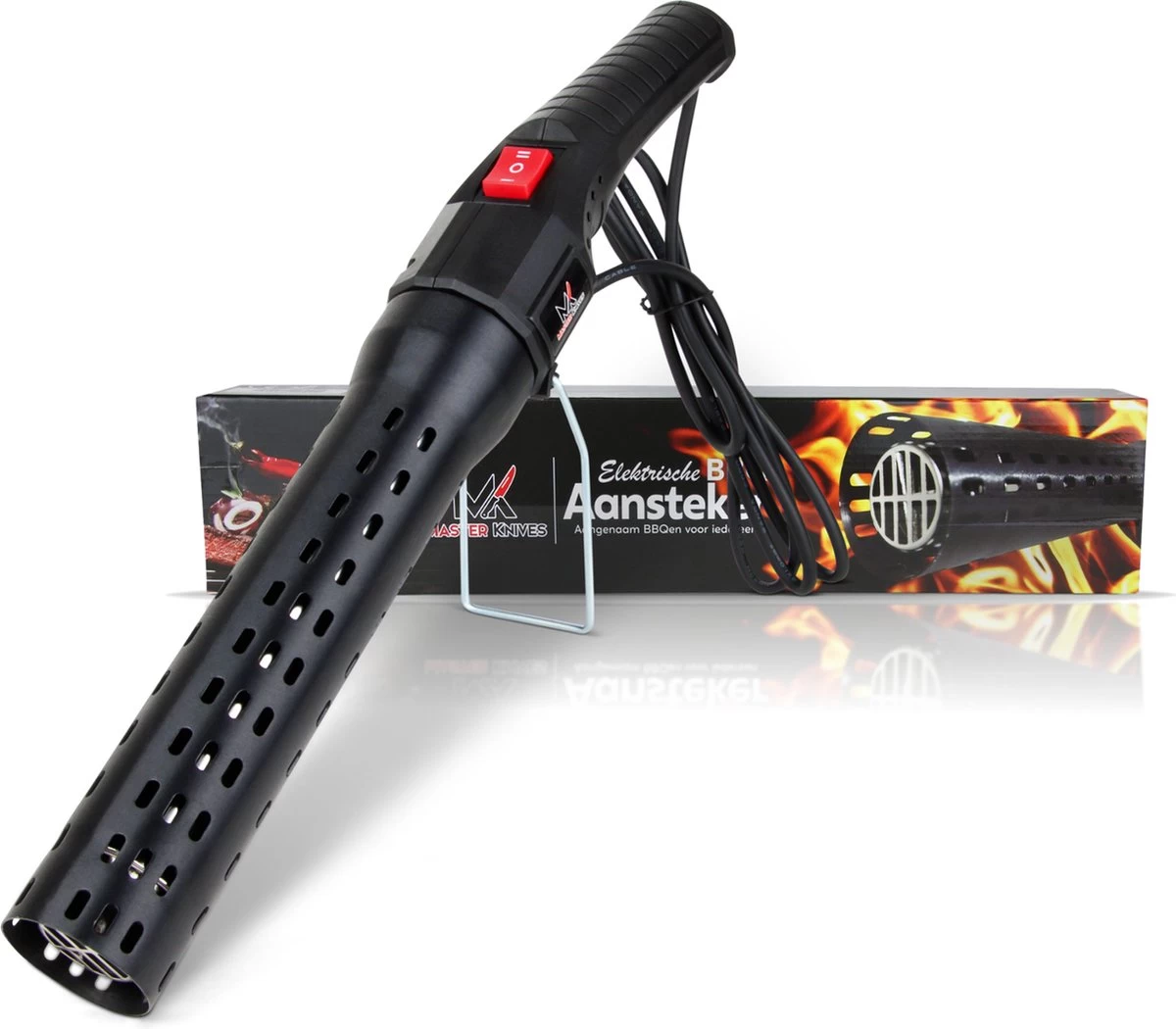 Master Knives BBQ Aansteker Electrisch - BBQ Accesoires - Zwarte BBQ Starter - Looftlighter 3 Master Knives BBQ Aansteker Electrisch - BBQ Accesoires - Zwarte BBQ Starter - Looftlighter