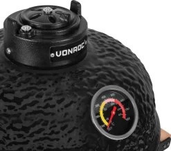 VONROC - BBQ - Kamado - 13 Inch - Ø27cm Kookoppervlak - Houtskoolbarbecue – Keramisch - Tafelmodel - Met Onderstel, Thermometer, Plate Setter & Regenhoes -Keukenbarbecue 1200x1058 1