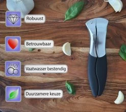 Knoflookpers - Ergonomisch - RVS - Knoflookperser - Knoflook - Pers -Keukenbarbecue 1200x1067 3