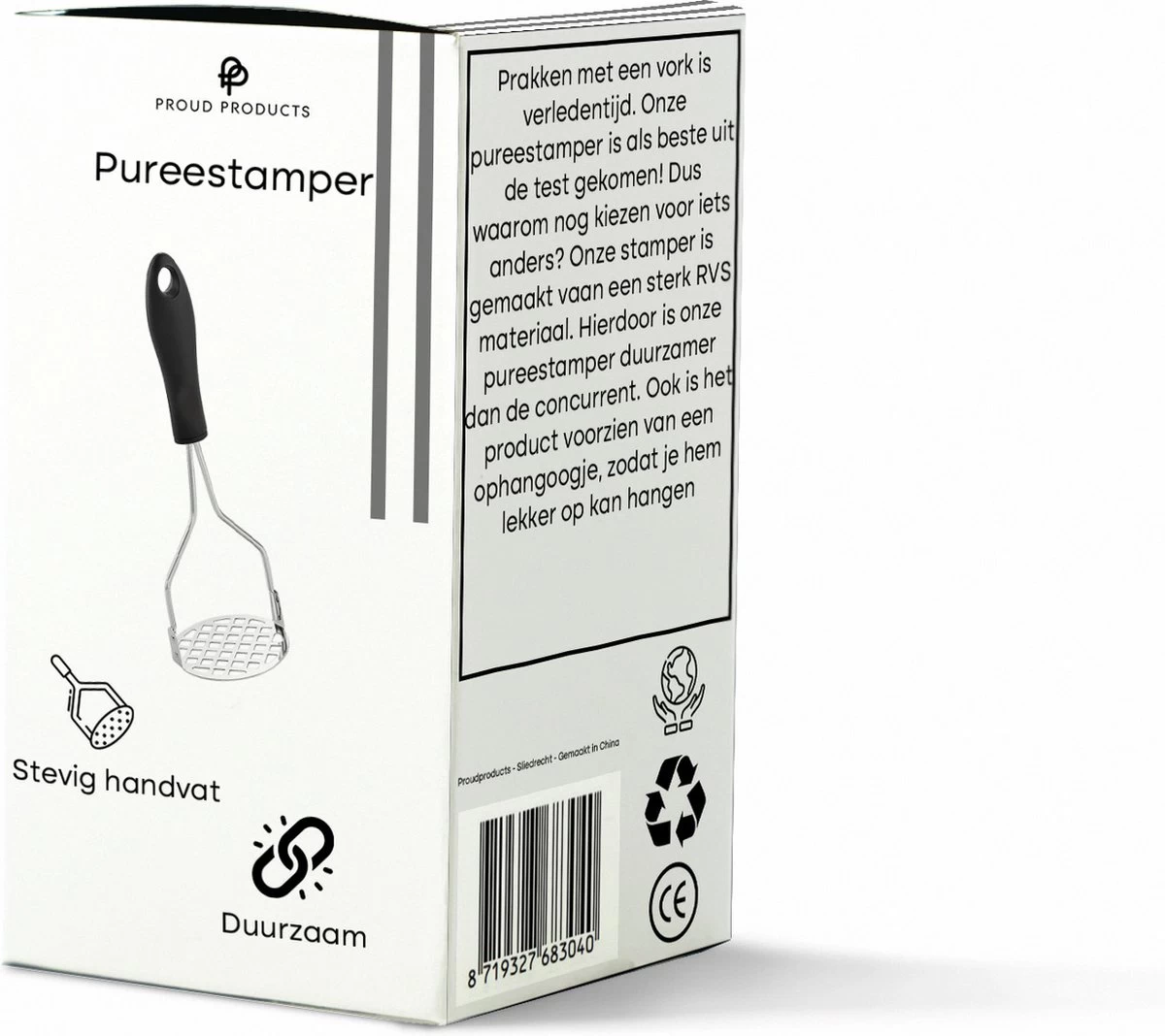 ProudProducts - Aardappelstamper – Pureestamper - RVS 10 ProudProducts - Aardappelstamper – Pureestamper - RVS - Afbeelding 8