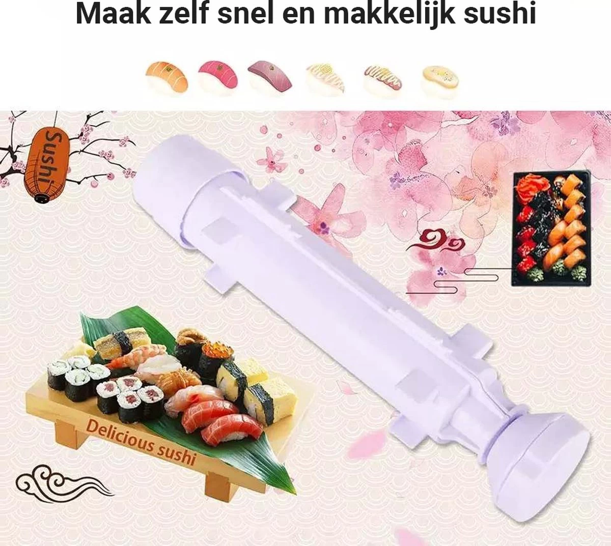 Sushi Maker - Bazooka - Sushi Kit - DIY 7 Sushi Maker - Bazooka - Sushi Kit - DIY - Afbeelding 5