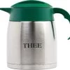 Isoleerkan EasyClean 1,2 Liter Rvs Met Opschrift THEE En Groen Kunststof Dop En Handgreep -Keukenbarbecue 1200x1084