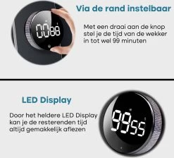 Proudproducts Kookwekker – Keukenwekker – Digitale Kookwekker – Magnetisch – LED-display – Smart Timer – Optellen/Aftellen – Zwart -Keukenbarbecue 1200x1086 5