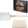 Navaris Pizzasteen XL Voor Oven En Barbecue - Rechthoekige Pizzaplaat 38 X 30 Cm - Inclusief Pizzaschep Met Extra Lang Handvat En Receptenboek -Keukenbarbecue 1200x1087 1