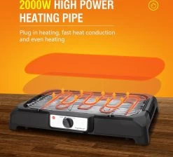 Aigostar Lava 30LDQ - Elektrische Grill - BBQ - Tafel Barbecue - Grilloppervlakte 41 X 24 Cm - 2000 Watt -Keukenbarbecue 1200x1087 3