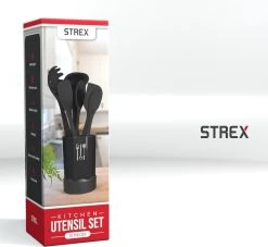 Strex Keukengerei Set Met Houder 15 Delig - Hittebestendig / BPA Vrij / Siliconen - Keuken Gerei -Keukenbarbecue 1200x1101 2