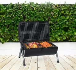 MaxxGarden BBQ - Houtskool Barbecue - Smoker Barbecue - Grilloppervlak (LxB) 38 X 52 Cm - Met Dubbel Grill Vlak - Zwart -Keukenbarbecue 1200x1105 3