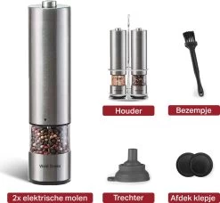 Vivid Green Elektrische Peper En Zoutmolen Set - Zoutstellen - Zoutmolen - Kruidenmolen - Zout En Pepermolen Set - Incl. Houder - RVS 18 Vivid Green Elektrische Peper En Zoutmolen Set - Zoutstellen - Zoutmolen - Kruidenmolen - Zout En Pepermolen Set - Incl. Houder - RVS -Keukenbarbecue 1200x1107 2