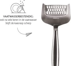 Boska Kaasrasp Copenhagen - Kaasrasp Harde Kaas - Kaasrasp Voor Oude Kaas - Vaatwasserbestendig - Multifunctionele Kaasrasp - RVS - 180 X 74x 20 Mm - Keukengerei - Keuken Accessoires - 10 Jaar Garantie -Keukenbarbecue 1200x1112